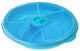 Two Compartment Microwave Tray with Cover, Blue, Pack of 1