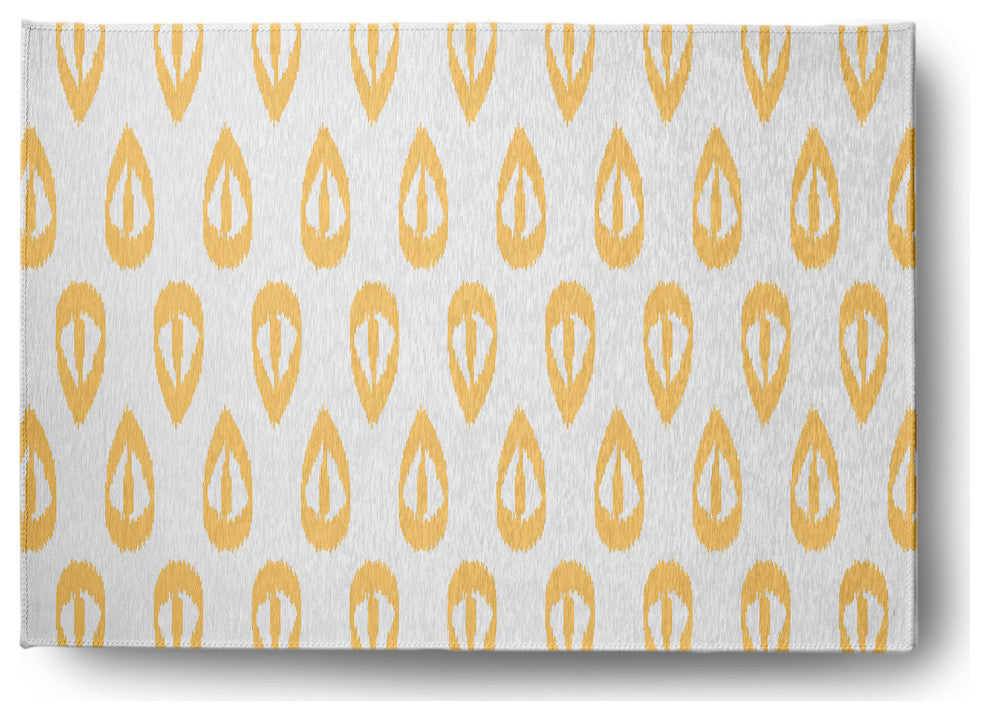 Ikat Tears Chenille Rug, Sunshine Yellow, 5'x7'