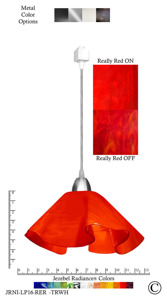 Jezebel Radiance Lily Large Track Light, Fiery Red