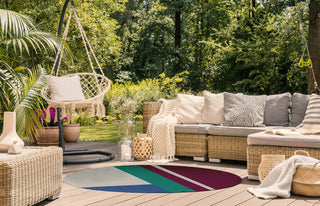 Bold Shapes Modern & Contemporary Chenille Area Rug