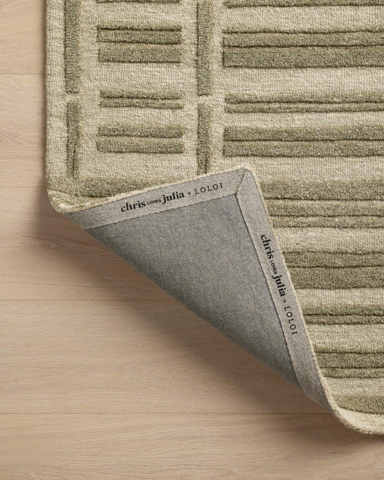 Chris Loves Julia x Loloi Bradley Sage / Olive 5''-0" x 7''-6" Area Rug