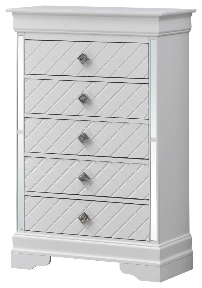 Verona 5-Drawer Chest, White