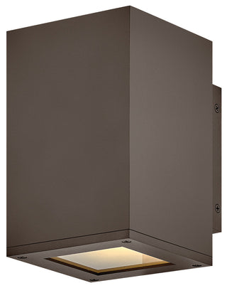 Hinkley Tetra Small Downlight Wall Mount Lantern, Architectural Bronze