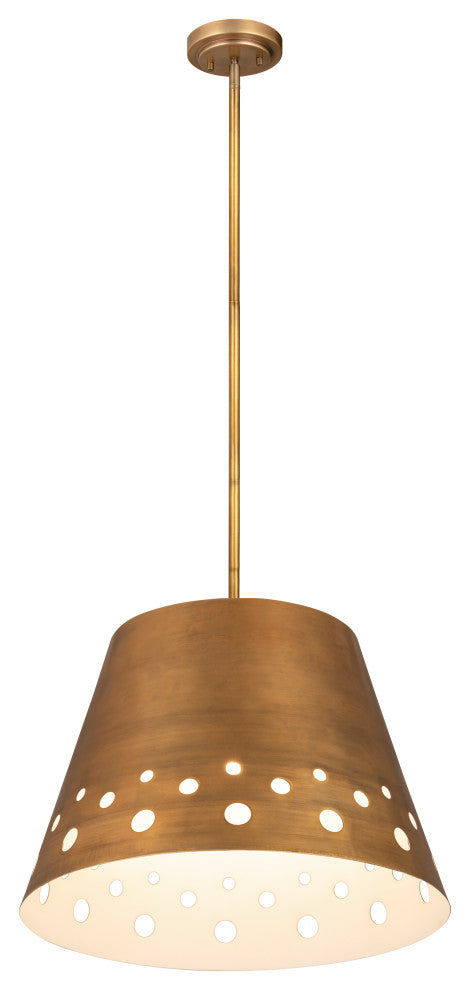 Zlite 6014-18RB 1-Light Chandelier, Rubbed Brass