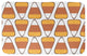 Candy Corn Pattern 21x34 Bath Mat