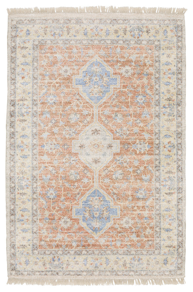 Oriental Weavers Malabar Indoor Rug Orange/ Blue 8' X 10'