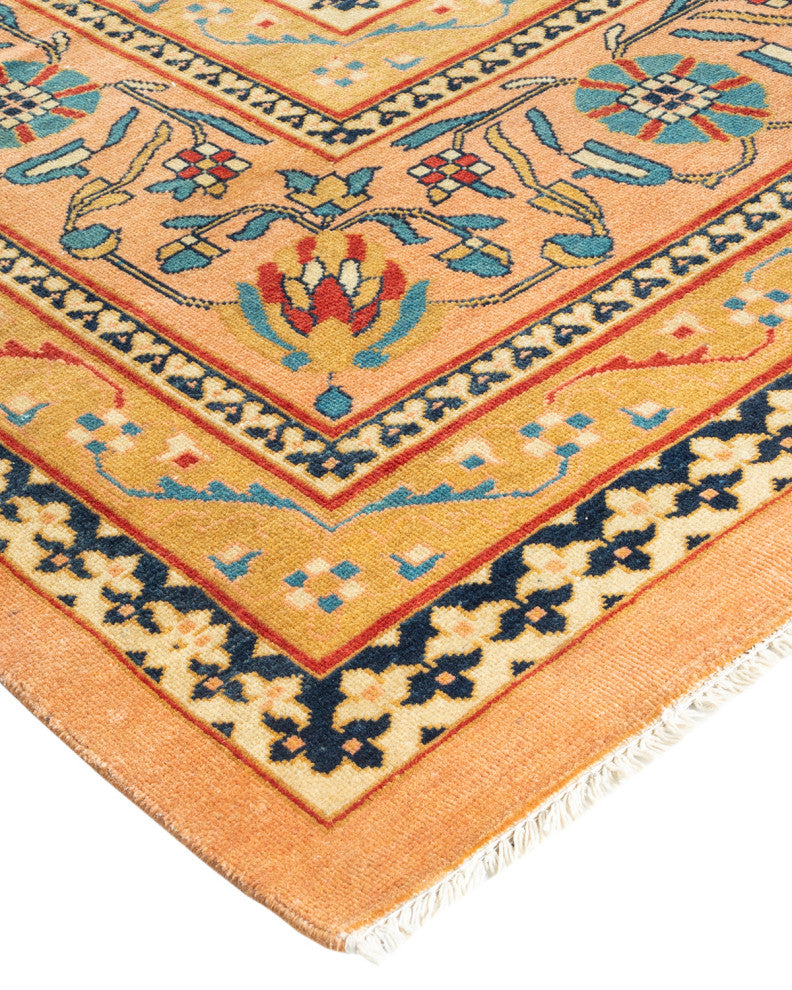 Eclectic, One-of-a-Kind Handmade Area Rug Beige, 15' 10" x 11' 10"