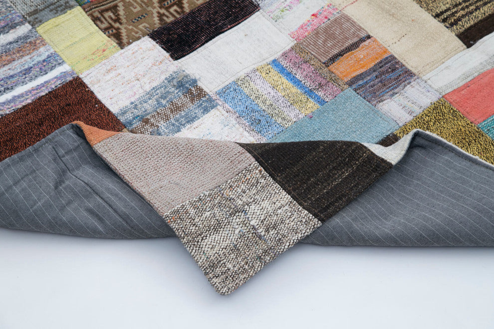 Rug N Carpet - Handmade Oriental 6' 7'' x 10' 0'' Vintage Patchwork Kilim Rug