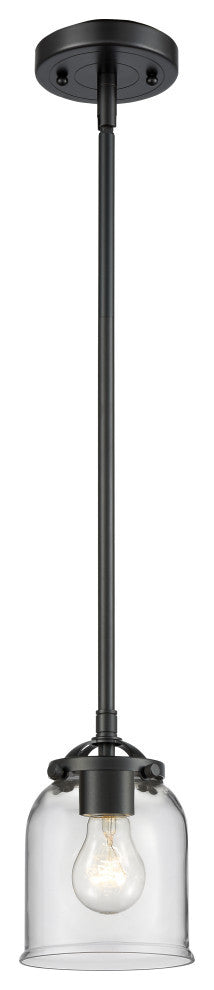 Small Bell 1-Light Mini Pendant, Oil Rubbed Bronze, Clear