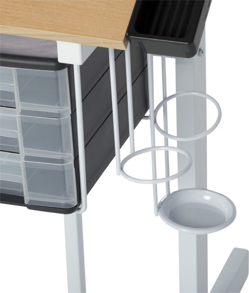 Deluxe Craft Station, White and Maple