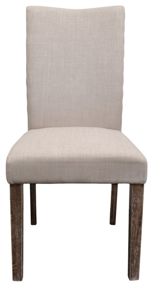 Carey Antique-Style Natural Oak Side Chairs, Set of 2