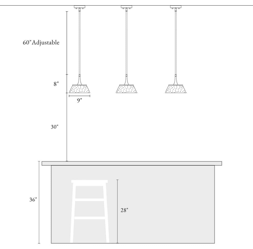 LNC 1-Light Polished Gold With Seeded Glass Modern Linear Mini Pendant Light