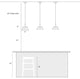 LNC 1-Light Polished Gold With Seeded Glass Modern Linear Mini Pendant Light