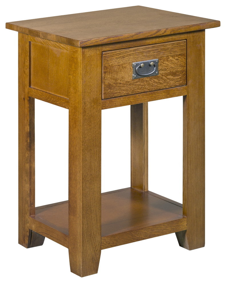 Mission Quarter Sawn White Oak 1-Drawer Nightstand, End Table