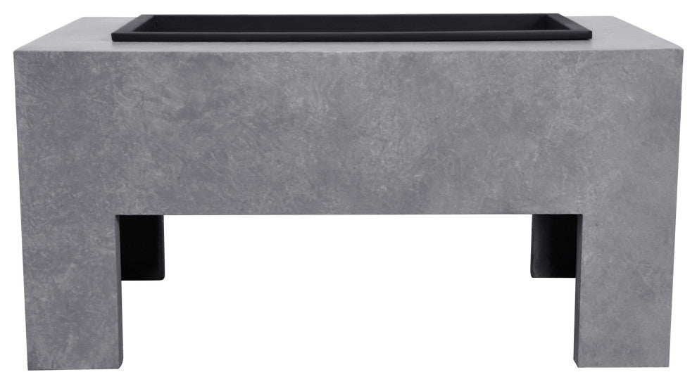 Astella Monolith Fire Basin, Gray Cement