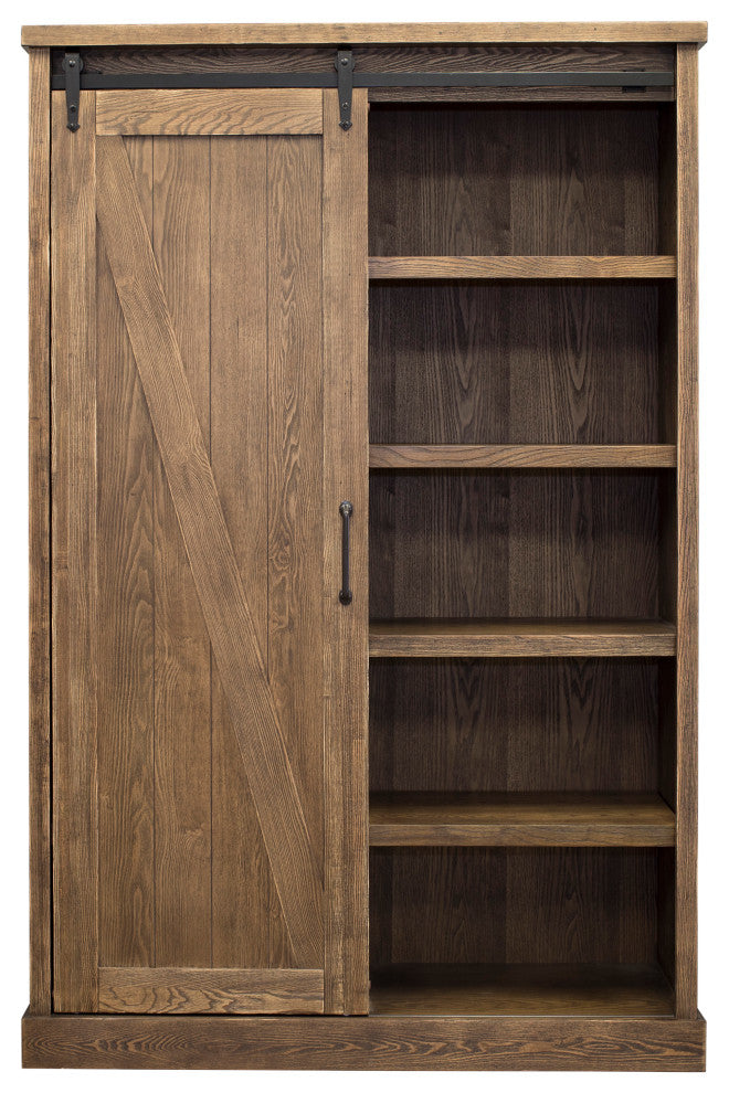 Avondale Rustic Barn Door Bookcase