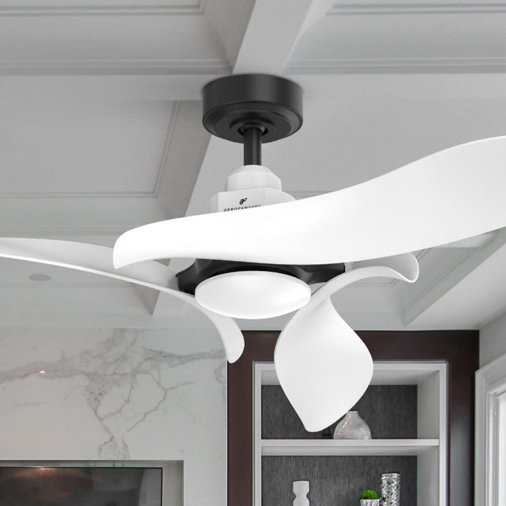 54 in. Indoor White Modern Ceiling Fan with Light