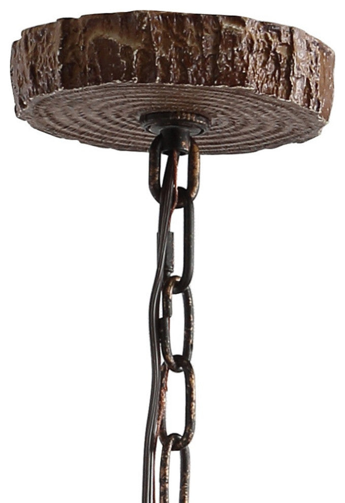 Eldora Adjustable Resin Antler 6-Light Chandelier, Width: 27"