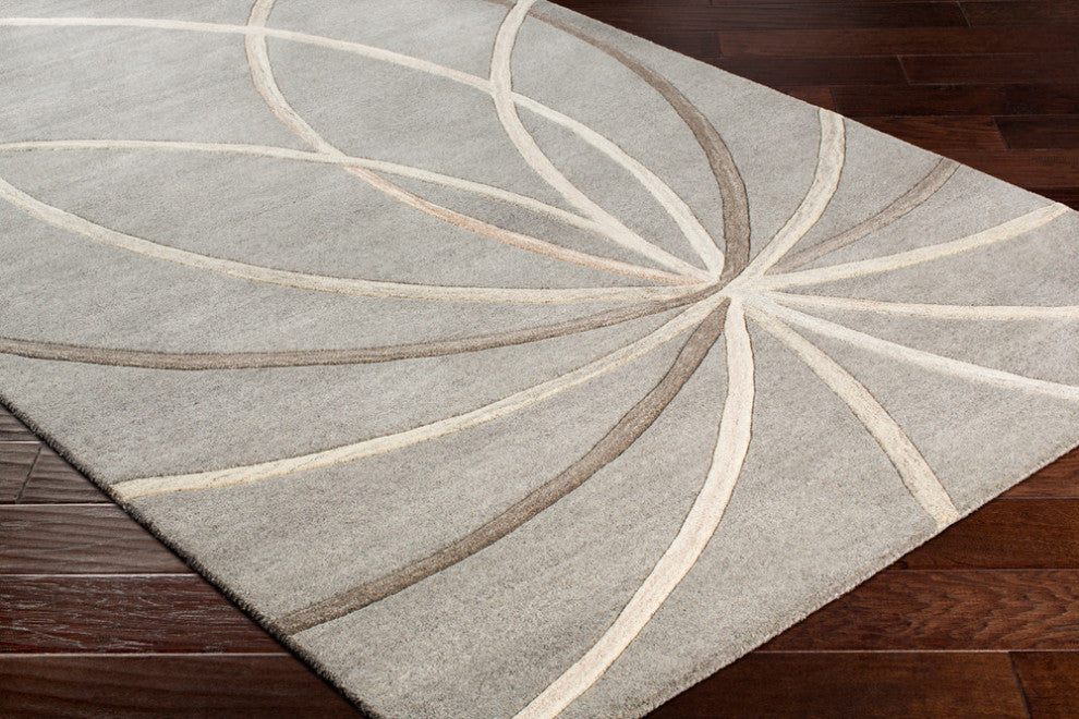Surya Forum FM-7186 Modern Area Rug, Medium Gray, 12' x 15' Rectangle