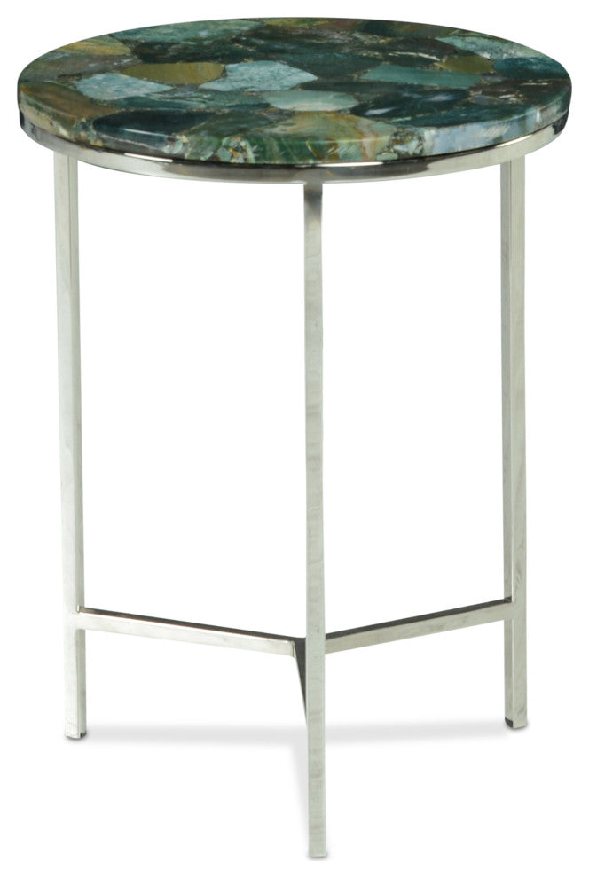 Foster Agate Top Round Chairside Table