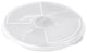Two Compartment Microwave Tray with Cover, White, Pack of 1