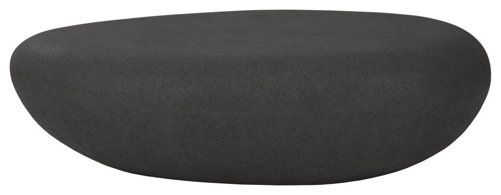 River Stone Coffee Table, Charcoal Stone, 54x32x16"h