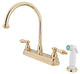 Restoration Two Handle 8" Kitchen Faucet with Non-Metallic Sprayer