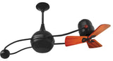 Brisa 2000 Rotational Ceiling Fan With Mahogany Blades, Matte Black