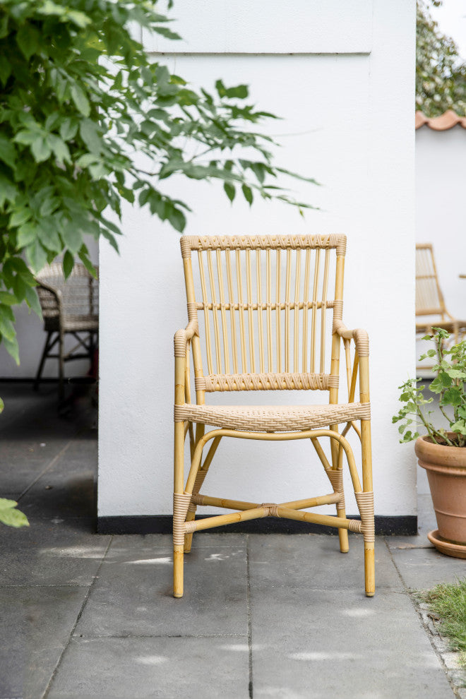 Piano Outdoor Dining Armchair, Natural