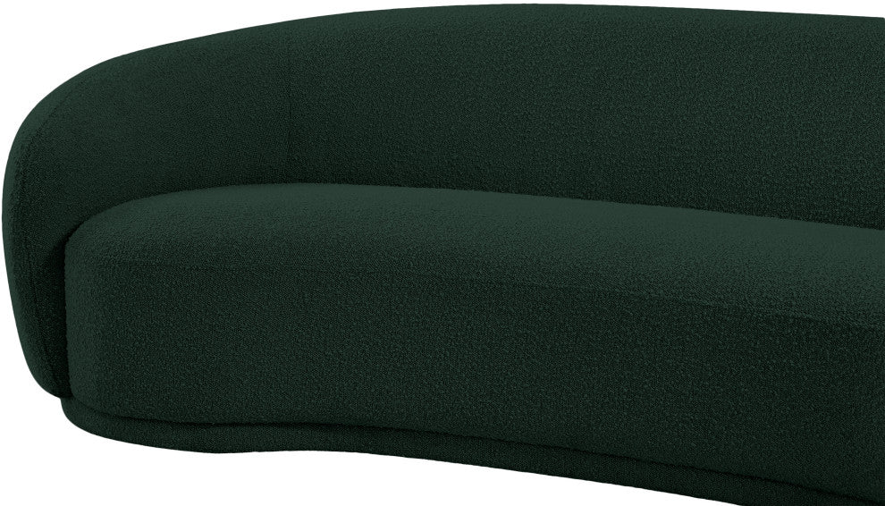 Hyde Boucle Fabric Upholstered, Green, Loveseat