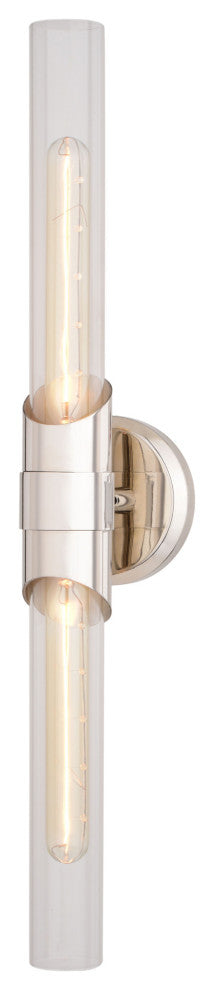 Vaxcel Lighting W0463 Webster 2 Light 25" Tall Bath Bar - Polished Nickel