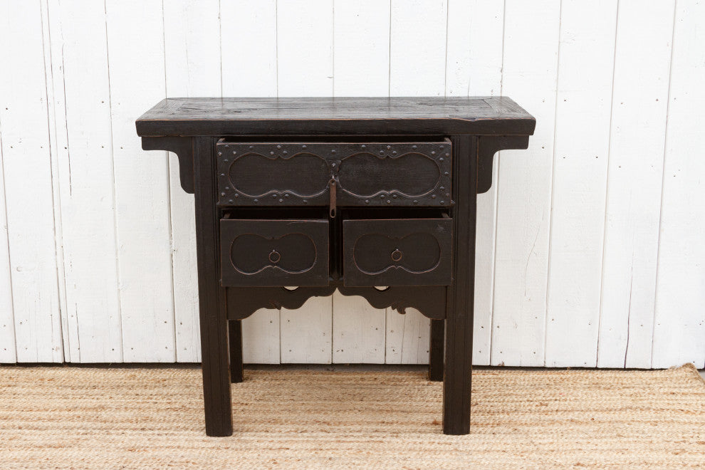 Antique Painted Black Money Dresser