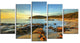 "Sunset in Cala Violina Bay" Landscape Wall Art Canvas Print, 5 Panels, 60"x32"