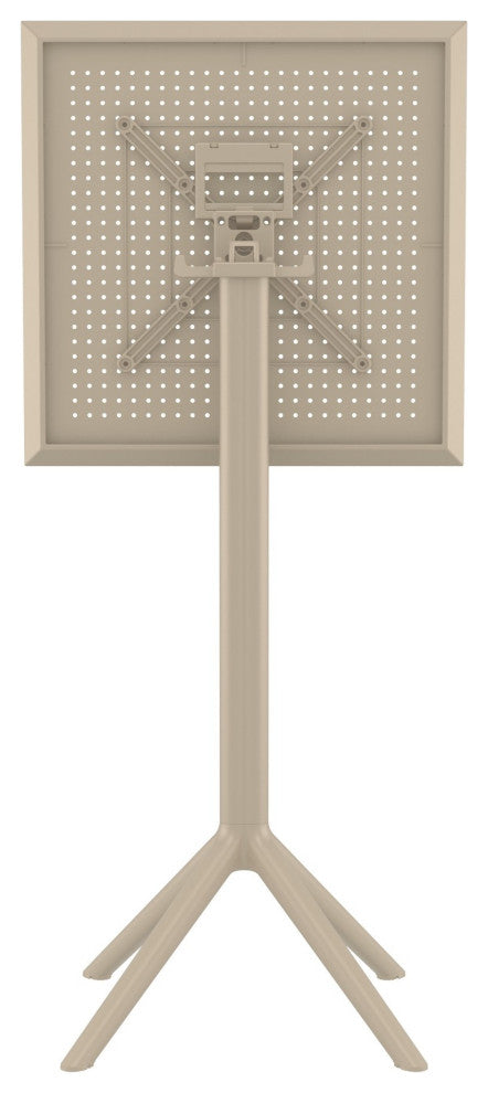 Sky Square Folding Bar Table 24 inch Taupe
