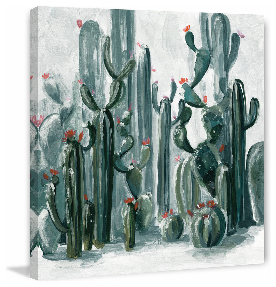 "Cactus Garden I" Painting Print on Wrapped Canvas, 48"x48"