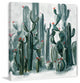 "Cactus Garden I" Painting Print on Wrapped Canvas, 48"x48"