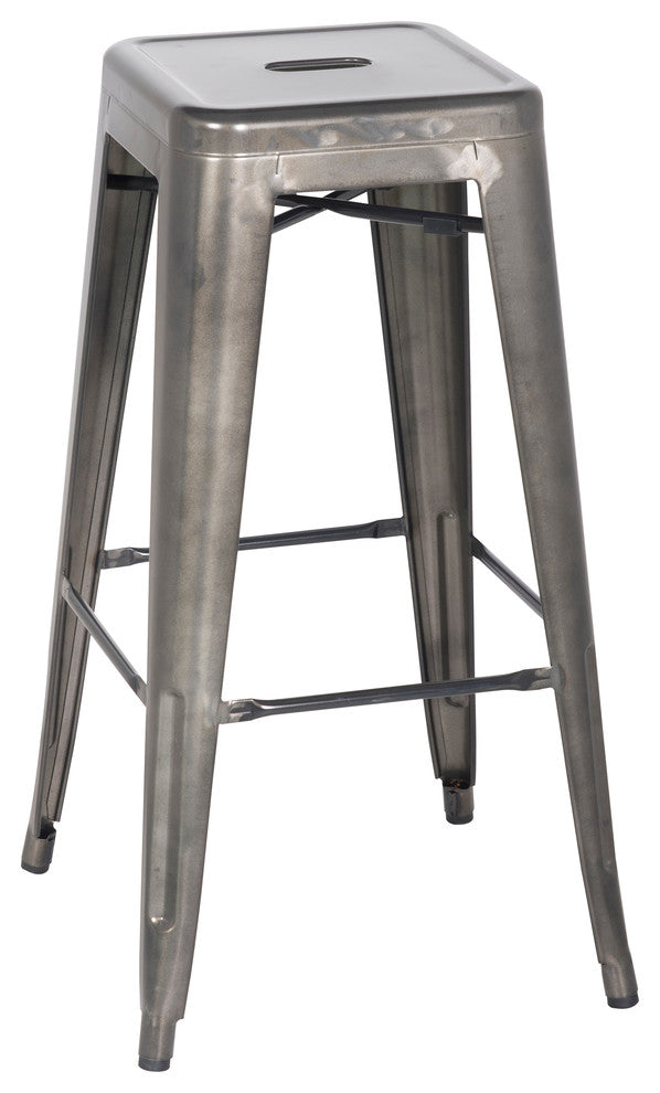 Highland Commercial Grade Barstool, Matt Gunmetal (Set of 4)