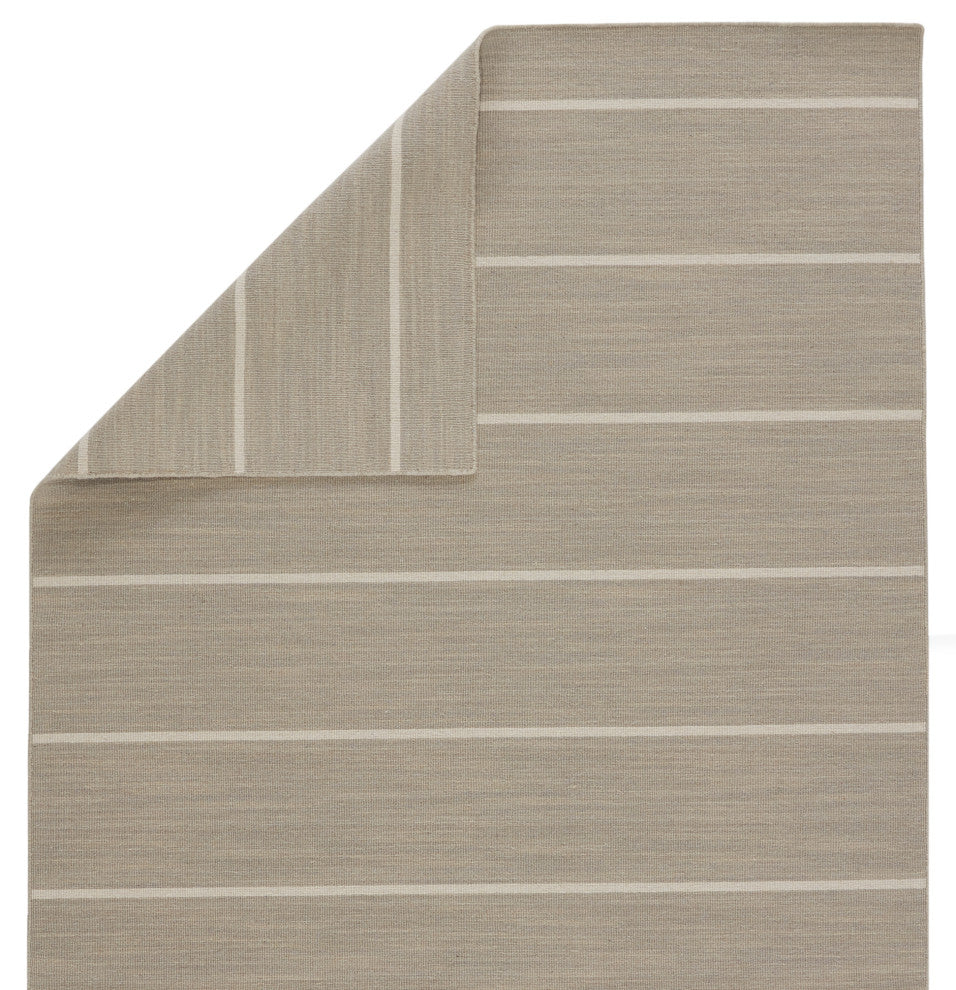 Jaipur Living Cape Cod Handmade Striped Gray/ White Area Rug 7'10"X9'10"