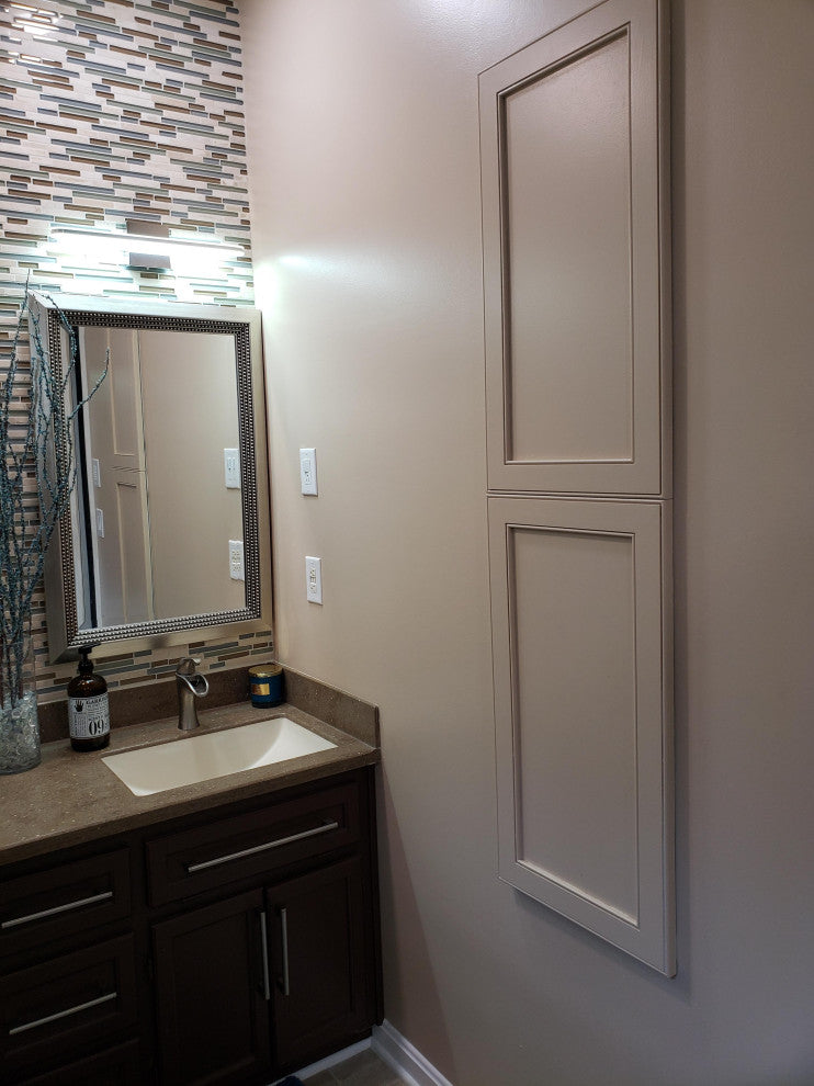 Lakebrooke Recessed Medicine Cabinet 71Hx15.5Wx3.5D, Primed Gray