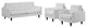 Modway Furniture Empress Sofa and Armchairs, 3-Piece, White