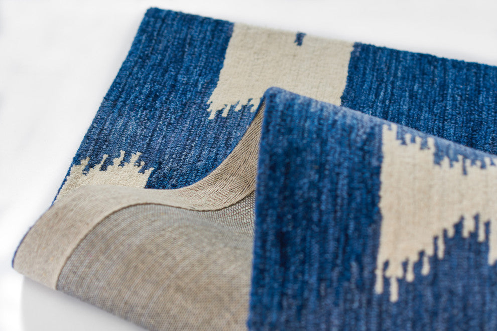 Momeni Leiden Hand Tufted Wool Navy Area Rug 9' X 12'