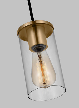 Zire One Light Mini-Pendant, Satin Brass