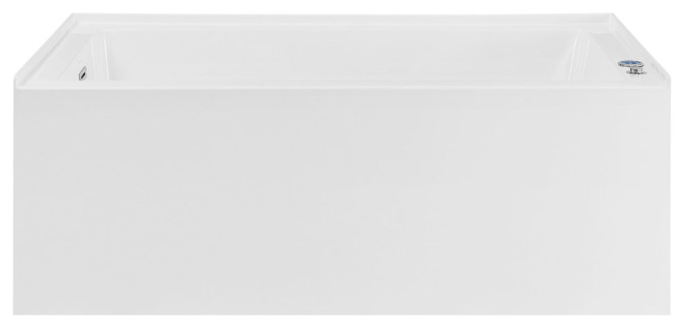 Avancer 60"x36" Alcove Whirlpool Bathtub With Apron, Left Hand Drain