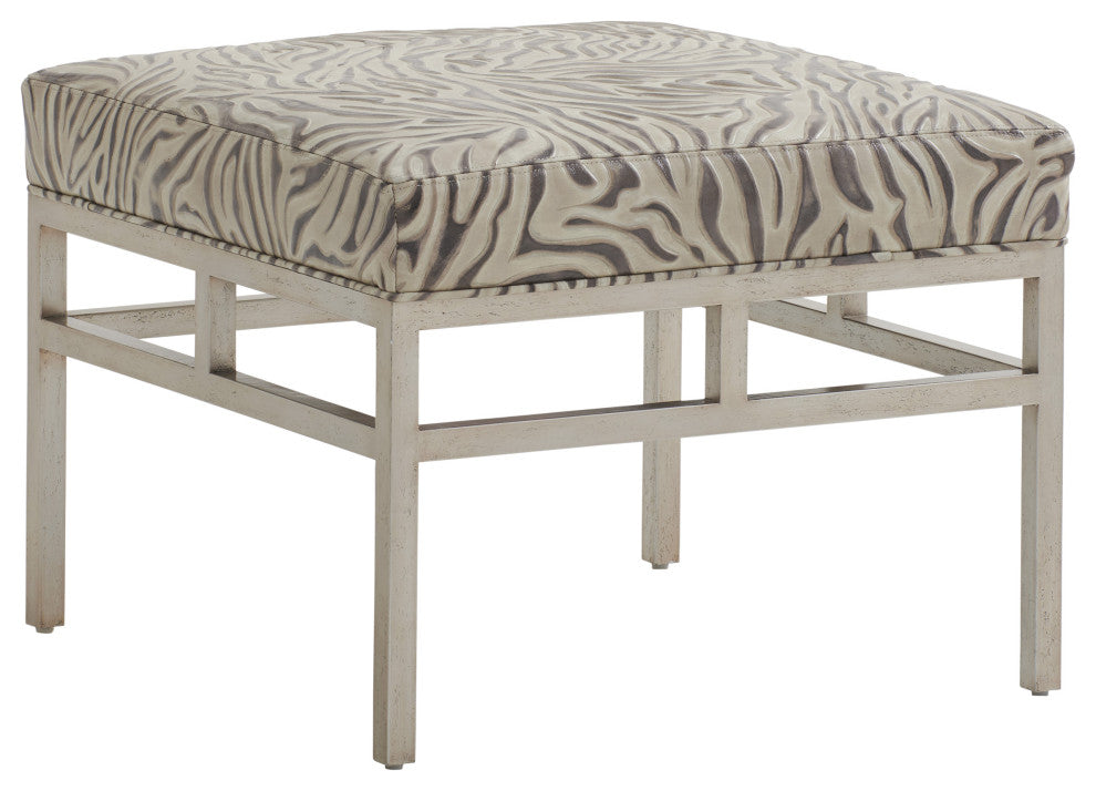 Lucca Leather Ottoman