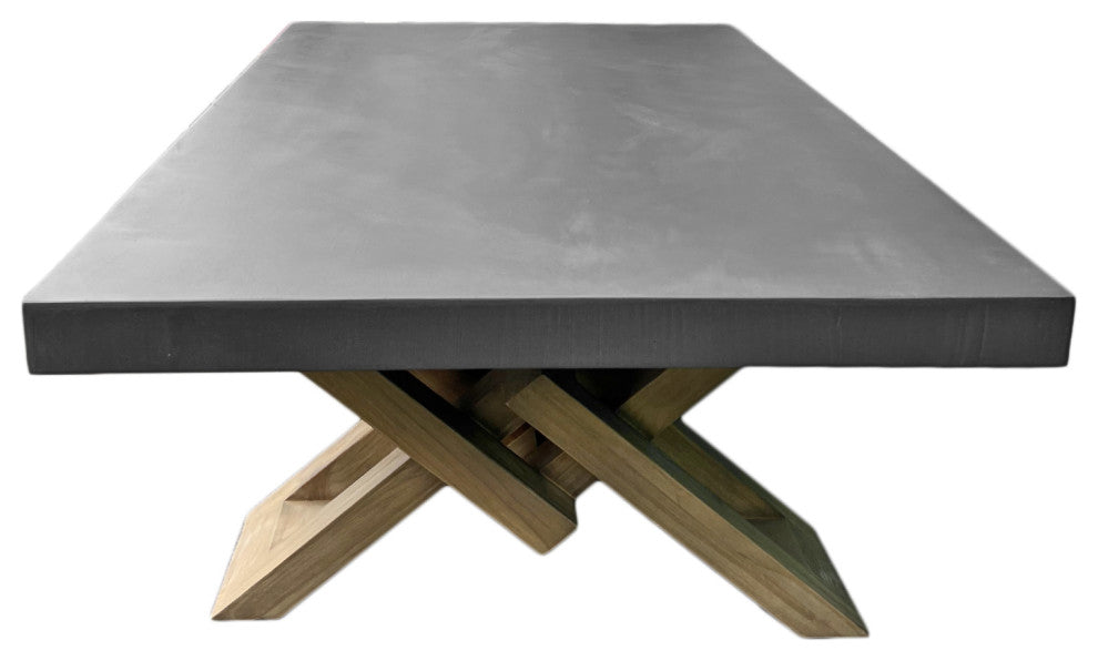 Charcoal Concrete & Wood Coffee Table