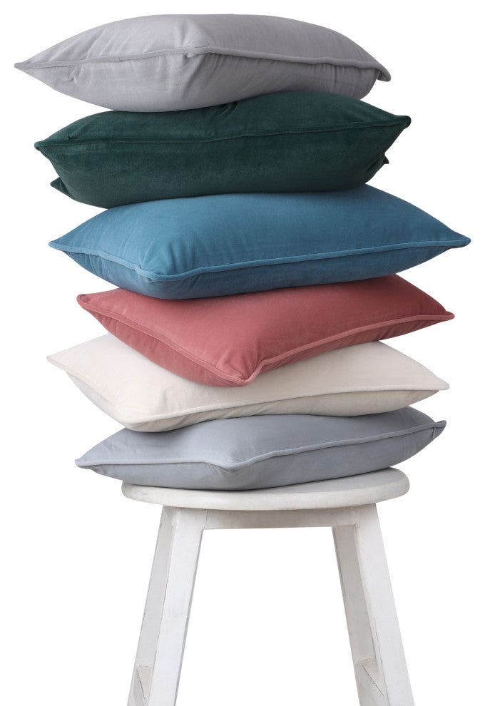 A1HC Soft Velvet Throw Pillow Covers Only, Set of 2, Black, 20"x20"
