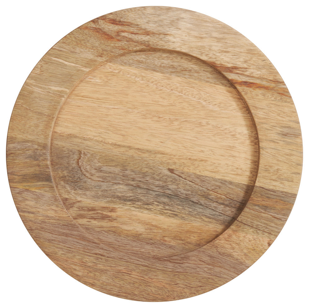 Wood Charger Plates, Set of 4