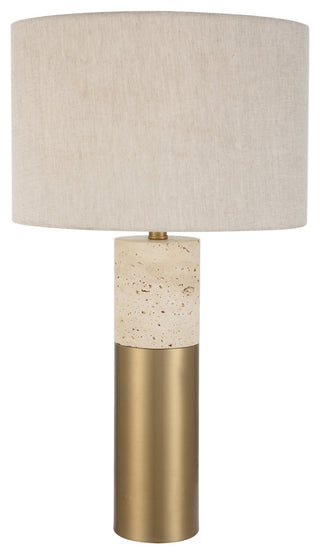Uttermost Gravitas Elegant Brass and Stone Lamp