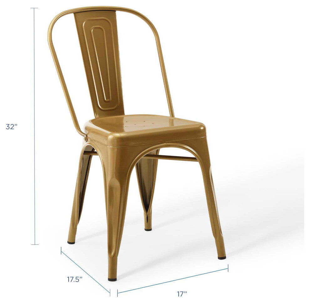 Promenade Bistro Dining Side Chair Set of 2 EEI-3859-GLD
