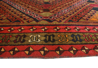 Fine Vintage Distressed Dastgir Burgundy/Charcoal Runner, 4'1x9'6